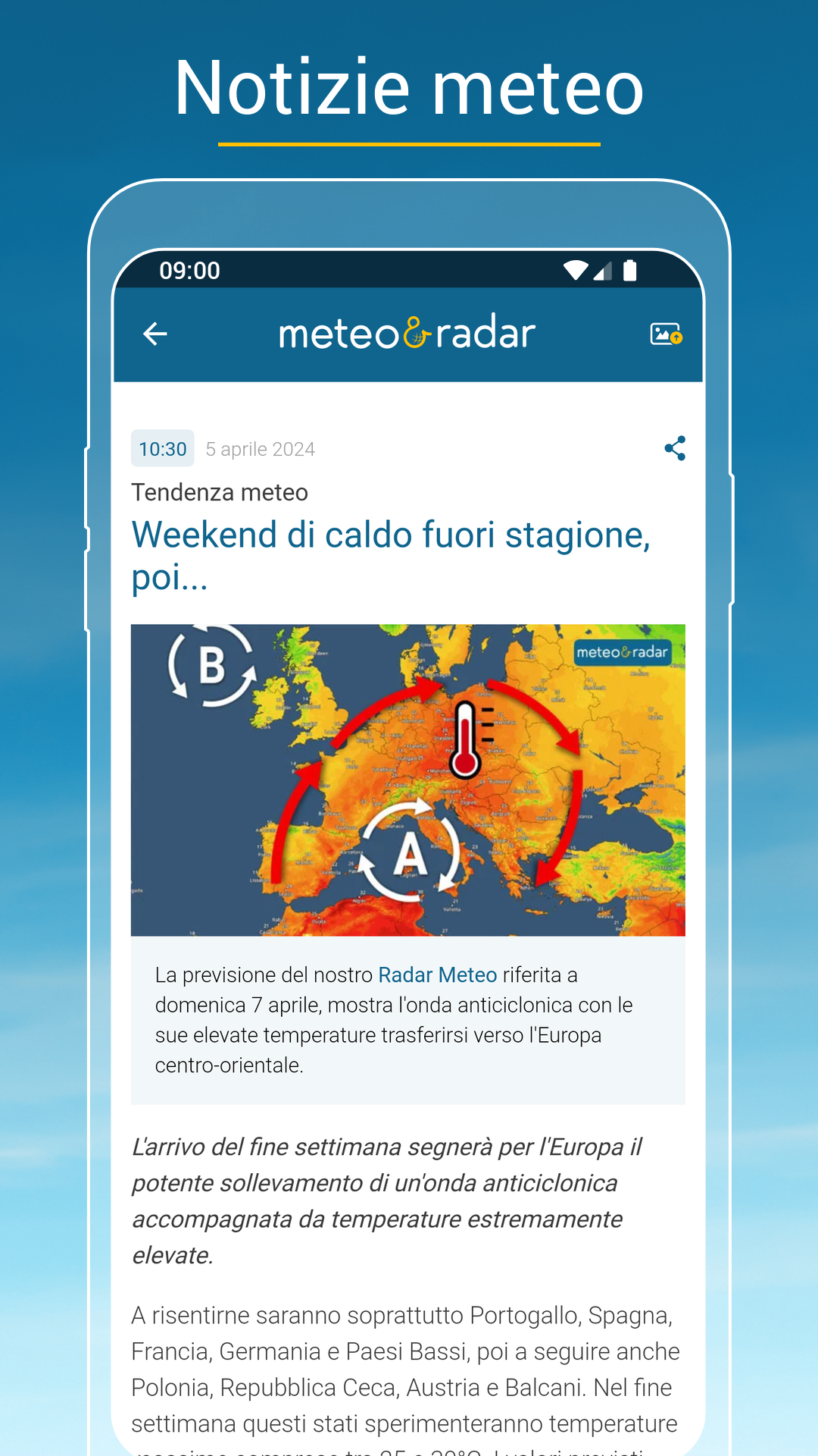 Notizie e bollettino meteo